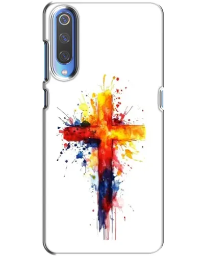 Чехол для Xiaomi Mi 9 с картинкой «Акварельный крест»