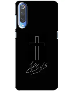 Чехол для Xiaomi Mi 9 с картинкой «Графический крест Jesus»