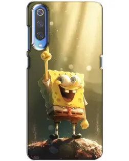 Чехол для Xiaomi Mi 9 с картинкой «Сияющий Спанч Боб»