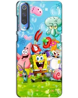 Чехол для Xiaomi Mi 9 с картинкой «Губка Боб и друзья» Чехол для Xiaomi Mi 9 с картинкой «Губка Боб и друзья»