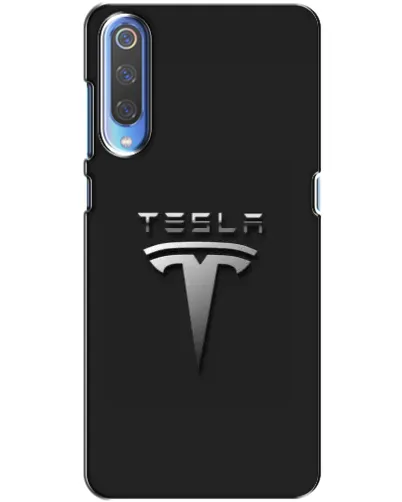 Чехол для Xiaomi Mi 9 с картинкой «Стальной логотип Tesla»