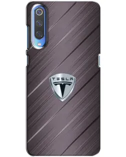 Чохол для Xiaomi Mi 9 з картинкою «Металева текстура Tesla»