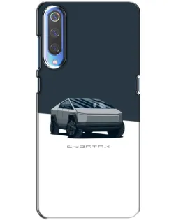 Чохол для Xiaomi Mi 9 з картинкою «Сріблястий Cybertruck Tesla»