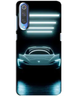 Чохол для Xiaomi Mi 9 з картинкою «Tesla в неоні»