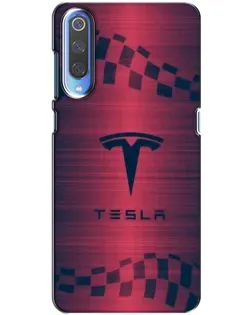 Чохол для Xiaomi Mi 9 з картинкою «Тесла червоний карбон»