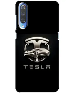 Чохол для Xiaomi Mi 9 з картинкою «Tesla — срібне авто»