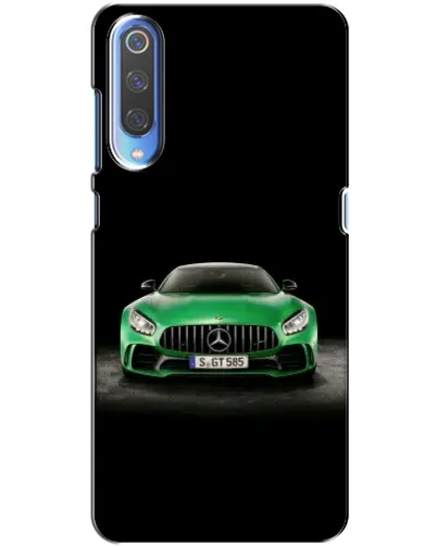 Чехол для Xiaomi Mi 9 с картинкой «Mercedes — неоновый лого»
