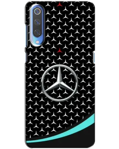 Чехол для Xiaomi Mi 9 с картинкой «Mercedes — бирюзовый акцент»
