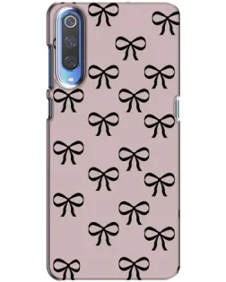 Чехол для Xiaomi Mi 9 с картинкой «Черные бантики»