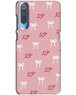 Чехол для Xiaomi Mi 9 с картинкой «Сердца и банты»