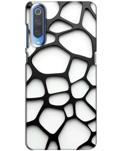 Чехол для Xiaomi Mi 9 с картинкой «Белая объемная сетка»