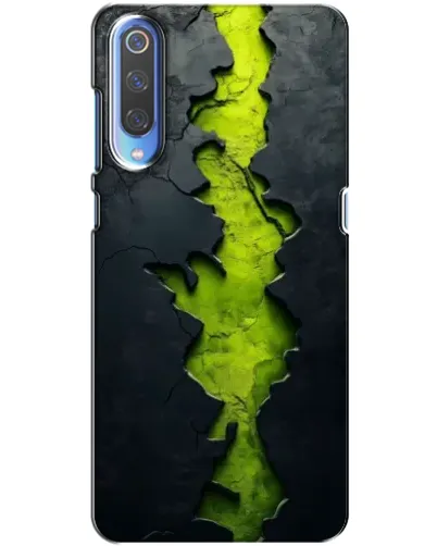 Чехол для Xiaomi Mi 9 с картинкой «Салатовый разлом скалы»