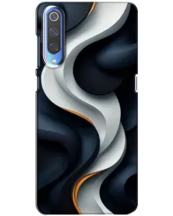 Чехол для Xiaomi Mi 9 с картинкой «Объемные черно-белые ленты» Чехол для Xiaomi Mi 9 с картинкой «Объемные черно-белые ленты»