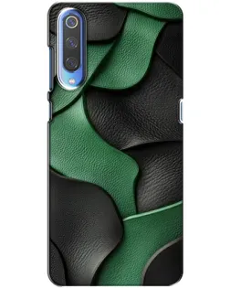 Чехол для Xiaomi Mi 9 с картинкой «Зеленые кожаные волны»