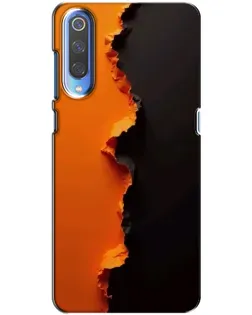 Чехол для Xiaomi Mi 9 с картинкой «Оранжевый разлом»
