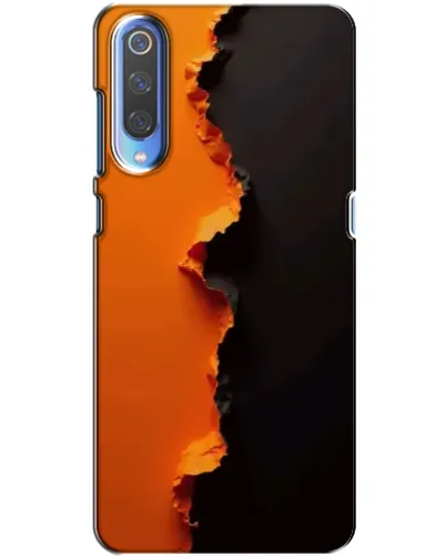 Чехол для Xiaomi Mi 9 с картинкой «Оранжевый разлом»