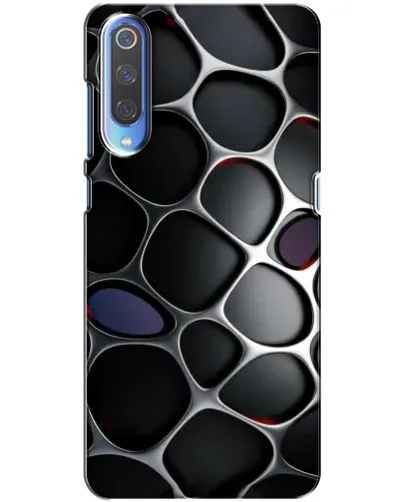 Чехол для Xiaomi Mi 9 с картинкой «Объемная темная решетка»