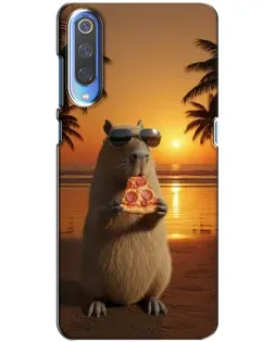 Чохол для Xiaomi Mi 9 з картинкою «Капібара з піцою» Чохол для Xiaomi Mi 9 з картинкою «Капібара з піцою»