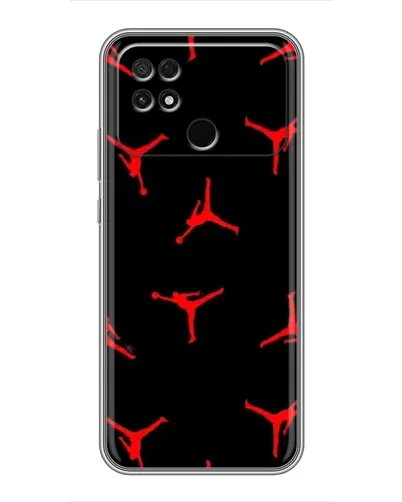 Чохол для Xiaomi POCO C40 з картинкою «Jordan Red Pattern» Чохол для Xiaomi POCO C40 з картинкою «Jordan Red Pattern»
