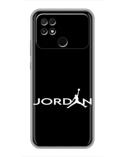 Чохол для Xiaomi POCO C40 з картинкою «Jordan White Logo»