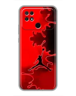 Чохол для Xiaomi POCO C40 з картинкою «Jordan Red Smoke»