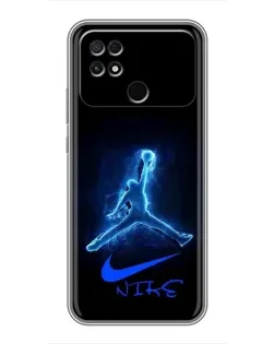 Чохол для Xiaomi POCO C40 з картинкою «Jordan Neon Blue»