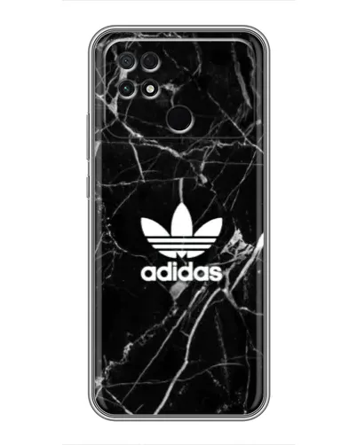 Чехол для Xiaomi POCO C40 с картинкой «Белый мрамор Adidas»
