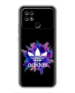 Чехол для Xiaomi POCO C40 с картинкой «Взрыв красок Adidas»