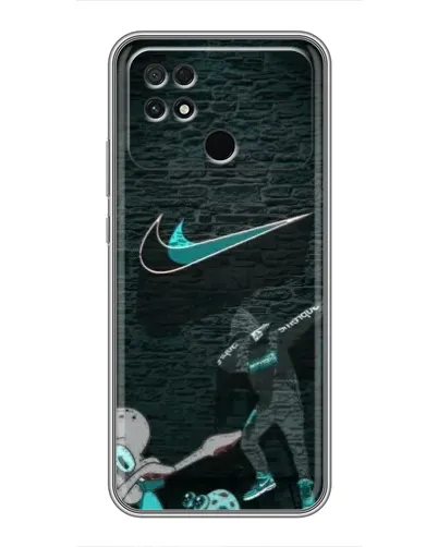 Чехол для Xiaomi POCO C40 с картинкой «Спортивный арт Nike»