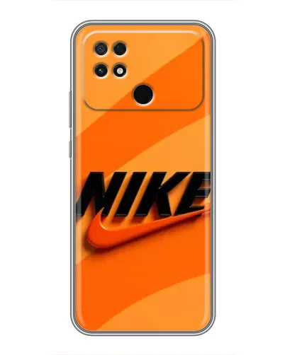Чехол для Xiaomi POCO C40 с картинкой «Оранжевый драйв Nike»