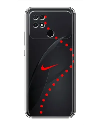 Чехол для Xiaomi POCO C40 с картинкой «Абстрактный дизайн Nike»