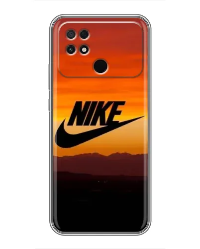 Чехол для Xiaomi POCO C40 с картинкой «Nike — вечерний горизонт»