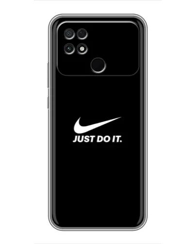 Чехол для Xiaomi POCO C40 с картинкой «Минимализм от Nike»