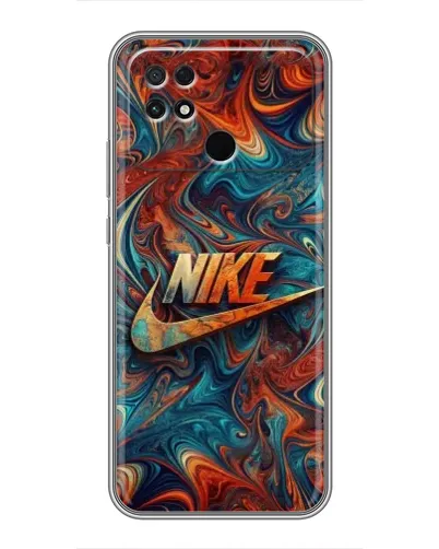 Чехол для Xiaomi POCO C40 с картинкой «Nike в абстракции»