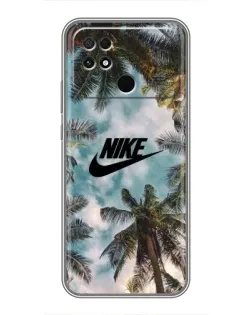 Чохол для Xiaomi POCO C40 з картинкою «Тропічний принт Nike» Чохол для Xiaomi POCO C40 з картинкою «Тропічний принт Nike»