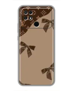 Чехол для Xiaomi POCO C40 с картинкой «LV — кофейный атлас» Чехол для Xiaomi POCO C40 с картинкой «LV — кофейный атлас»