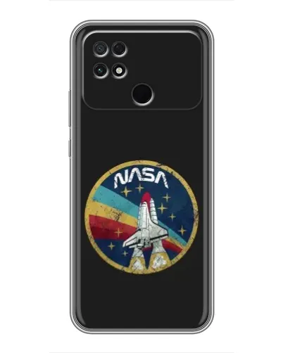 Чехол для Xiaomi POCO C40 с картинкой «NASA — эмблема миссии»