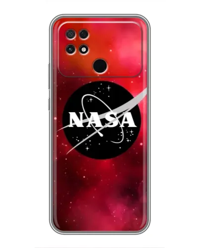 Чехол для Xiaomi POCO C40 с картинкой «NASA — красная туманность»