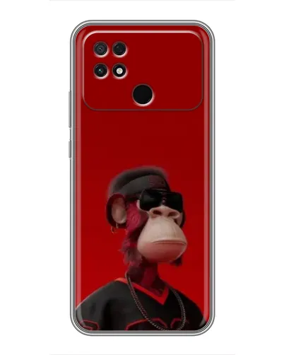 Чехол для Xiaomi POCO C40 с картинкой «Bored Ape в красном» Чехол для Xiaomi POCO C40 с картинкой «Bored Ape в красном»