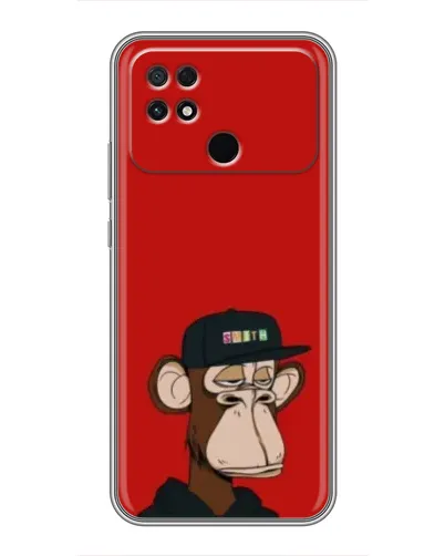 Чехол для Xiaomi POCO C40 с картинкой «Bored Ape — красный фон» Чехол для Xiaomi POCO C40 с картинкой «Bored Ape — красный фон»