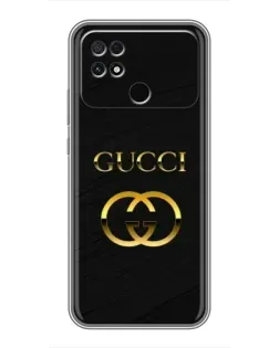 Чохол для Xiaomi POCO C40 з картинкою «Золотий логотип Gucci»
