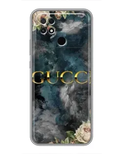 Чохол для Xiaomi POCO C40 з картинкою «Абстрактні квіти Gucci»