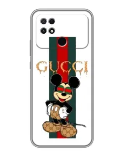 Чохол для Xiaomi POCO C40 з картинкою «Міккі Маус Gucci — смуги»