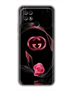 Чохол для Xiaomi POCO C40 з картинкою «Gucci — неонова троянда»