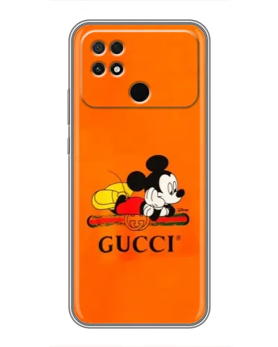 Чехол для Xiaomi POCO C40 с картинкой «Микки Маус Gucci — оранж» Чехол для Xiaomi POCO C40 с картинкой «Микки Маус Gucci — оранж»