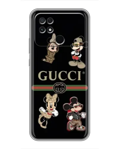 Чехол для Xiaomi POCO C40 с картинкой «Gucci — герои Disney и монограмма» Чехол для Xiaomi POCO C40 с картинкой «Gucci — герои Disney и монограмма»