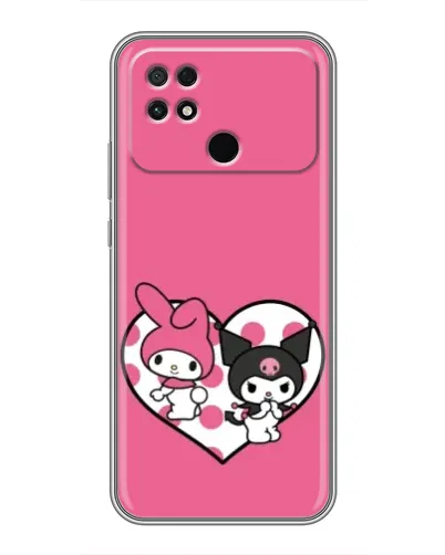 Чехол для Xiaomi POCO C40 с картинкой «Kuromi и My Melody»