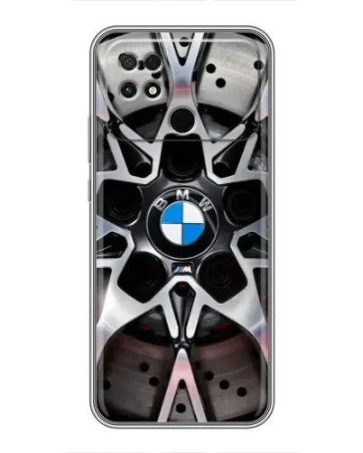Чехол для Xiaomi POCO C40 с картинкой «BMW — деталь диска»