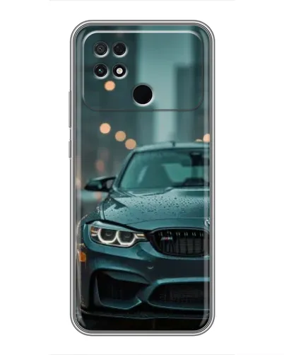 Чехол для Xiaomi POCO C40 с картинкой «BMW в огнях города»