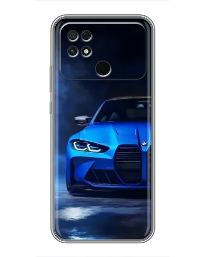 Чехол для Xiaomi POCO C40 с картинкой «Голубая BMW M4»